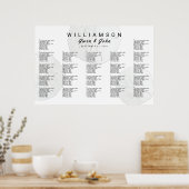 Poster Sable Dollar Réception de mariage Seating Chart Po (Cuisine)