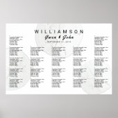 Poster Sable Dollar Réception de mariage Seating Chart Po (Devant)