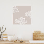 Poster Sable et corail blanc (Cuisine)