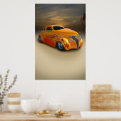 Poster sable et coucher de soleil (Cuisine)