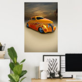 Poster sable et coucher de soleil (Bureau à domicile)