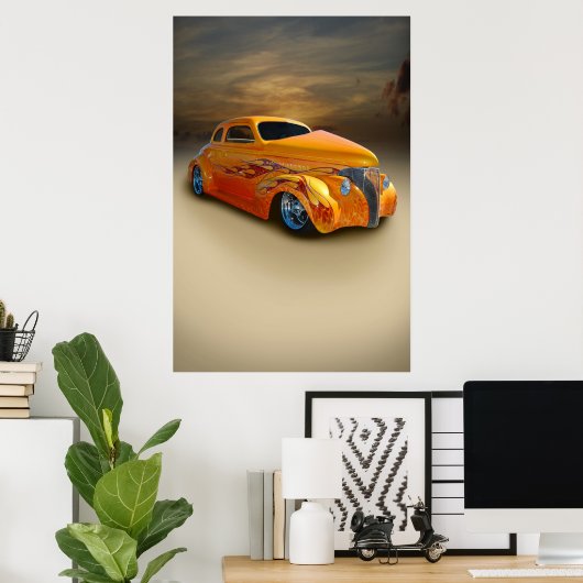 Poster sable et coucher de soleil (Bureau à domicile)