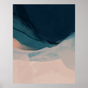 Poster Sable et mer Aquarelle Plage Décor maison