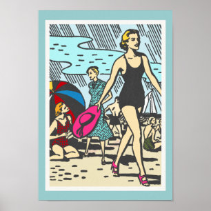 Poster sable et plage_image vintage VINTAGE MODE STYLE