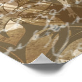 Poster Sable Fleur de Paris Tour Eiffel 30 x 40 pouces (Coin)