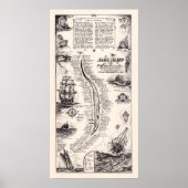 Poster Sable Island Atlantic Graveyard Carte des trésors  (Devant)