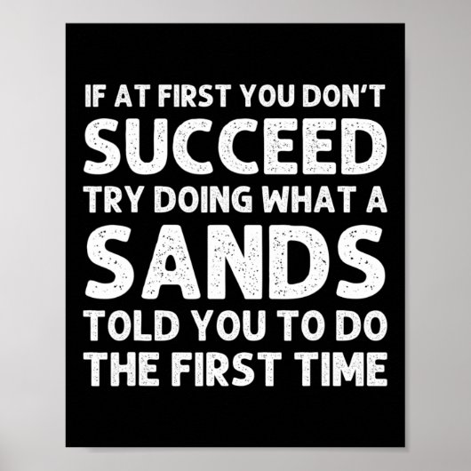 Poster Sables Drôle Nom Famille Arbre Anniversaire Réunio (Devant)