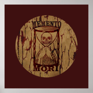 Poster sablier memento mori