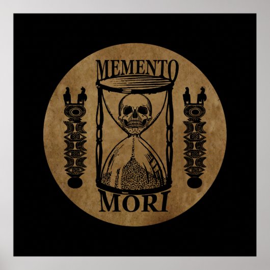 Poster sablier memento mori (Devant)