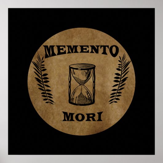 Poster sablier memento mori (Devant)