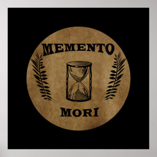 Poster sablier memento mori