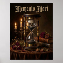 Sablier Memento Mori Crâne Vanité Sombre