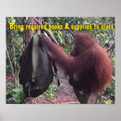 Poster Sac à dos de l'élève enseignant en salle de classe (Devant)