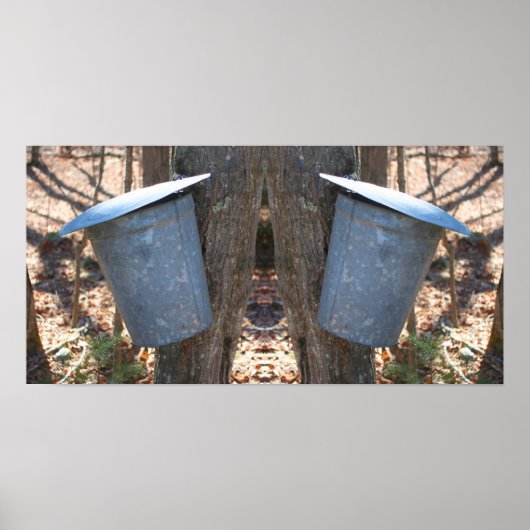 Poster Sac à sucre sirop d'érable sur arbre Abstrait (Devant)