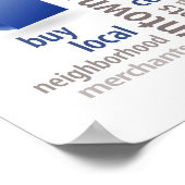 Poster Sac d'achat pour petites entreprises (Coin)