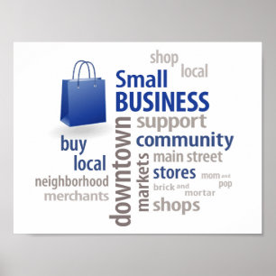 Poster Sac d'achat pour petites entreprises