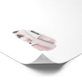 Poster sac de club de golf vintage rose (Coin)