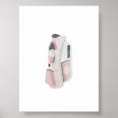 Poster sac de club de golf vintage rose (Devant)