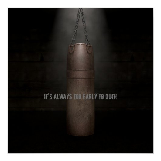 Poster Sac de perforation en cuir - Motivation (Devant)