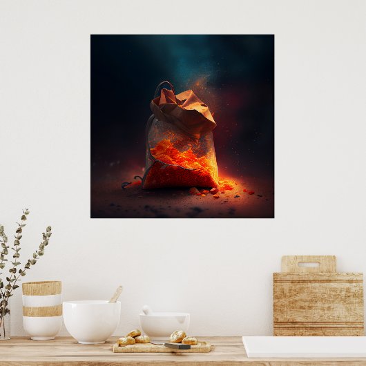 Poster sac de puces (Cuisine)