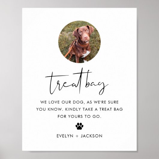 Poster Sac de traitement pour chien STELLA, Biscuit Bar M (Devant)