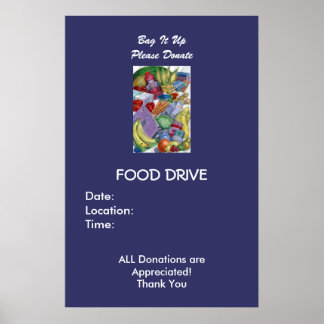 Poster Sac-up, S'il vous plaît faire un don - Customisé