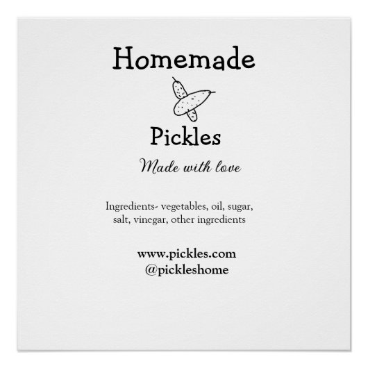 Poster Sachets maison faits avec amour ajouter texte site (Devant)