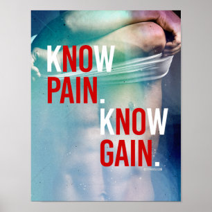 Poster Sachez que la douleur savent le gain -- Humour