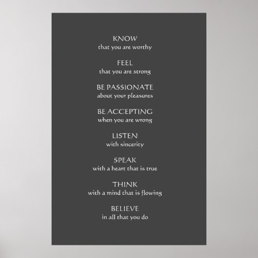 Poster 'Sachez que vous êtes dignes' (Devant)