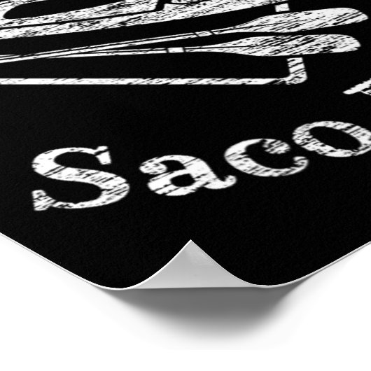 Poster Saco River Kayak Kayak Bateau Rapids Canot Pad (Coin)