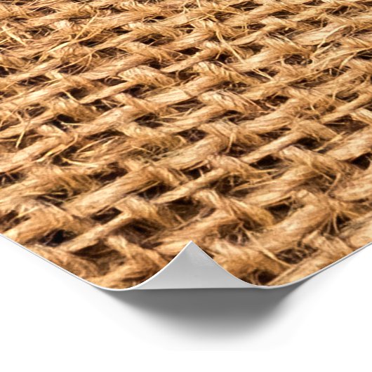 Poster Sacoche Burlap Brown : Arrière - plan de tissu tex (Coin)