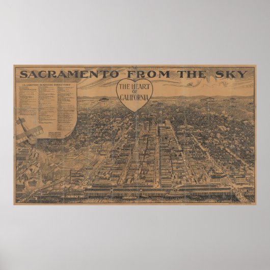 Poster Sacramento De L'Affiche Sky (Devant)