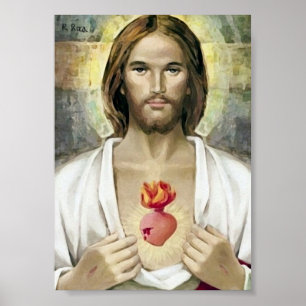 Poster Sacré-Coeur de Jésus.