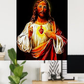 Poster Sacré Coeur de Jésus Christ (Bureau à domicile)