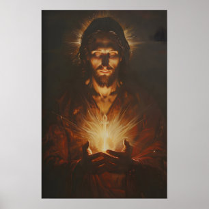 Poster Sacre-Coeur de Jésus-Christ Peinture Artistique