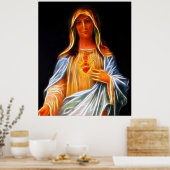 Poster Sacré Coeur de la Vierge Marie (Cuisine)