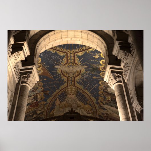 Poster Sacré-Coeur Esprit Saint Apse Mosaïque Paris colom (Devant)