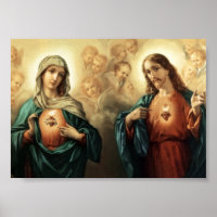 Poster Sacré-Coeur & Immaculée Coeur Imprimer
