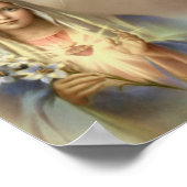 Poster Sacré Coeur Jésus Immaculer Marie Religieuse (Coin)