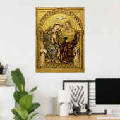 Poster Sacre de la Vierge par Gentile Da Fabriano (Bureau à domicile)