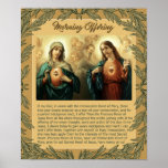 Poster Sacré Jésus Immaculé Coeur Marie Anges Cherubs<br><div class="desc">Belle matinée de prière avec le Sacré Coeur Immaculé de Jésus & Marie Les Anges et les Cherubs sont dans l'arrière - plan.</div>