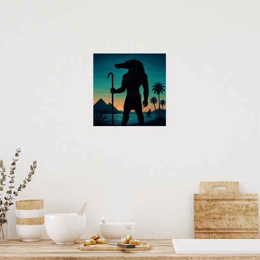 Poster Sacré Sobek Nil Gardien Pyramides (Cuisine)