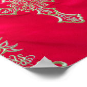 Poster Sacred Crimson: Embroidered Orthodox Cross (Coin)