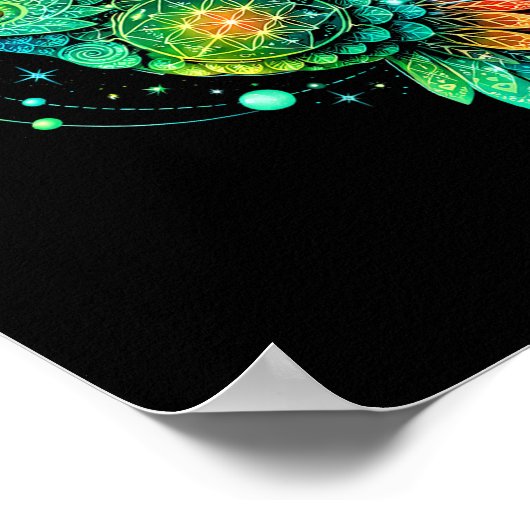 Poster Sacred Geometry Hummingbird Mystic Celestial Desig (Coin)