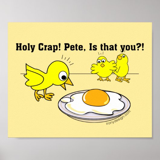 Poster Sacrée merde ! Pete, c'est toi, Humour Vegan (Devant)