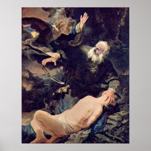 Poster Sacrifice d'Isaac par Rembrandt van Rijn