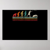 Poster Sacs de haricots de cornhole d'évolution rétro drô (Devant)