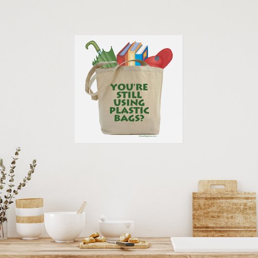 Poster Sacs en plastique (Cuisine)