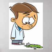 Poster Sad Boy Scientist avec Broken Experiment (Devant)