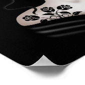 Poster Sad Day of the Dead Girl on Black (Coin)